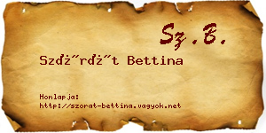 Szórát Bettina névjegykártya