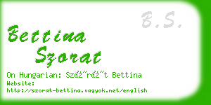 bettina szorat business card